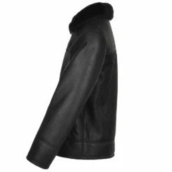 Sheepskin Flying Jacket Black : Hunter -Luxe Style Central sheepskin flying jacket black hunter p1354 6552 image