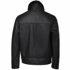 Sheepskin Flying Jacket Black : Hunter -Luxe Style Central sheepskin flying jacket black hunter p1354 6553 image