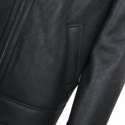 Sheepskin Flying Jacket Black : Hunter -Luxe Style Central sheepskin flying jacket black hunter p1354 6554 image