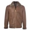 Sheepskin Flying Jacket Tobacco : Hunter -Luxe Style Central sheepskin flying jacket tobacco hunter p96 336 image