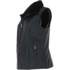 Sheepskin Gilet Black : Andorra -Luxe Style Central sheepskin gilet black andorra p6591 24065 image