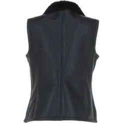 Sheepskin Gilet Black : Andorra -Luxe Style Central sheepskin gilet black andorra p6591 24066 image