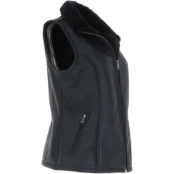 Sheepskin Gilet Black : Andorra -Luxe Style Central sheepskin gilet black andorra p6591 24067 image