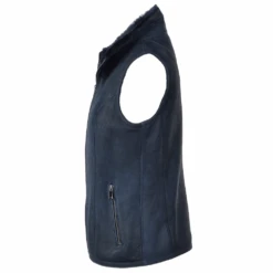 Sheepskin Gilet Ombre Blue : Andorra -Luxe Style Central sheepskin gilet ombre blue andorra p1622 7371 image