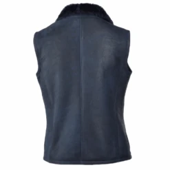Sheepskin Gilet Ombre Blue : Andorra -Luxe Style Central sheepskin gilet ombre blue andorra p1622 7372 image