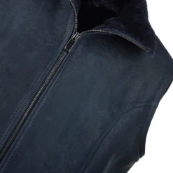 Sheepskin Gilet Ombre Blue : Andorra -Luxe Style Central sheepskin gilet ombre blue andorra p1622 7373 image