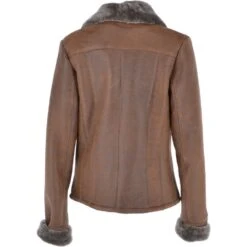 Sheepskin Jacket Tobacco: Imelda -Luxe Style Central sheepskin jacket tobacco imelda p3043 13426 image