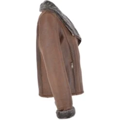 Sheepskin Jacket Tobacco: Imelda -Luxe Style Central sheepskin jacket tobacco imelda p3043 13427 image