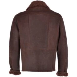 Sheepskin Leather Flying Jacket Brown : Bruce -Luxe Style Central sheepskin leather flying jacket brown bruce p3080 13534 image