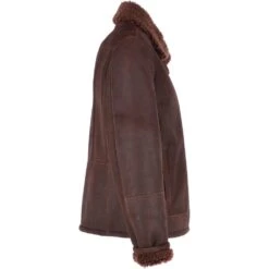 Sheepskin Leather Flying Jacket Brown : Bruce -Luxe Style Central sheepskin leather flying jacket brown bruce p3080 13535 image