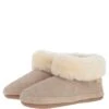 Sheepskin Slippers Beige Leopard: Ladies Booties -Luxe Style Central sheepskin slippers beige leopard ladies booties p7975 28488 image