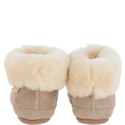 Sheepskin Slippers Beige Leopard: Ladies Booties -Luxe Style Central sheepskin slippers beige leopard ladies booties p7975 28490 image