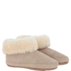 Sheepskin Slippers Beige Leopard: Ladies Booties -Luxe Style Central sheepskin slippers beige leopard ladies booties p7975 28491 image