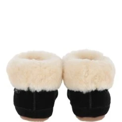 Sheepskin Slippers Black Silver: Ladies Booties -Luxe Style Central sheepskin slippers black silver ladies booties p4045 17345 image