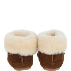 Sheepskin Slippers Chestnut: Ladies Booties -Luxe Style Central sheepskin slippers chestnut ladies booties p4046 17350 image