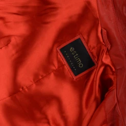 Short Vegetable Tanned Leather Biker Jacket Red : Sabine -Luxe Style Central short vegetable tanned leather biker jacket red sabine p2309 10528 image