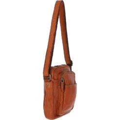 Small Vintage Wash Leather Travel Bag Tan : GIN -Luxe Style Central small vintage wash leather travel bag tan gin p6188 22238 image