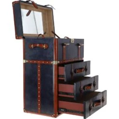 Stylish Vintage Leather Dressing Table/Living Drawer Royal Blue: TBZ1UCO605 -Luxe Style Central stylish vintage leather dressing table living drawer royal blue tbz1uco605 p7706 27847 image