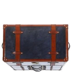 Stylish Vintage Leather Dressing Table/Living Drawer Royal Blue: TBZ1UCO605 -Luxe Style Central stylish vintage leather dressing table living drawer royal blue tbz1uco605 p7706 27849 image