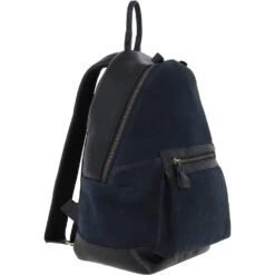Suede And Leather Luxury Backpack Navy : Tucker -Luxe Style Central suede and leather luxury backpack navy tucker p4324 18423 image