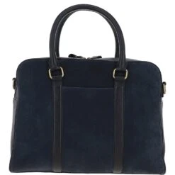 Suede And Leather Luxury Laptop Bag Navy : Winston -Luxe Style Central suede and leather luxury laptop bag navy winston p4327 18434 image