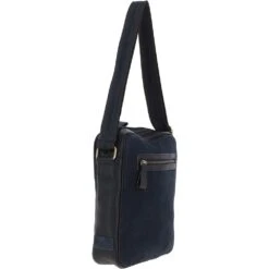 Suede And Leather Luxury Tablet Friendly Body Bag Navy: Dani -Luxe Style Central suede and leather luxury tablet friendly body bag navy dani p4315 18459 image