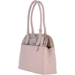 Suede Snake Print Long Handled Three Section Shoulder Bag Dusty Pink – 62661 -Luxe Style Central suede snake print long handled three section shoulder bag dusty pink 62661 p3644 15583 image