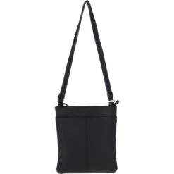 Tab Small Zip Top Leather Cross Body Bag Black -Luxe Style Central tab small zip top leather cross body bag black p189 18542 image