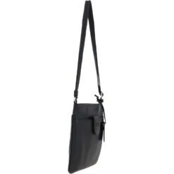 Tab Small Zip Top Leather Cross Body Bag Black -Luxe Style Central tab small zip top leather cross body bag black p189 18543 image