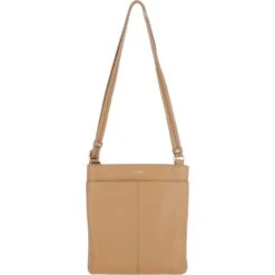 Tab Small Zip Top Leather Cross Body Bag Camel -Luxe Style Central tab small zip top leather cross body bag camel p6648 24254 image