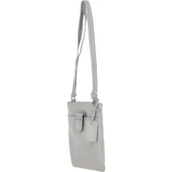 Tab Small Zip Top Leather Cross Body Bag Chalk -Luxe Style Central tab small zip top leather cross body bag chalk p6649 24249 image