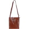 Tab Small Zip Top Leather Cross Body Bag Cognac/Croc -Luxe Style Central tab small zip top leather cross body bag cognac croc p6633 24208 image