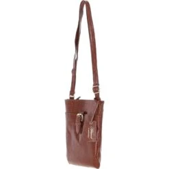 Tab Small Zip Top Leather Cross Body Bag Cognac/Croc -Luxe Style Central tab small zip top leather cross body bag cognac croc p6633 24209 image