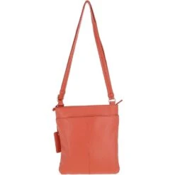 Tab Small Zip Top Leather Cross Body Bag Orange -Luxe Style Central tab small zip top leather cross body bag orange p4339 18590 image