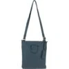 Tab Small Zip Top Leather Cross Body Bag Slate Blue -Luxe Style Central tab small zip top leather cross body bag slate blue p4341 18568 image