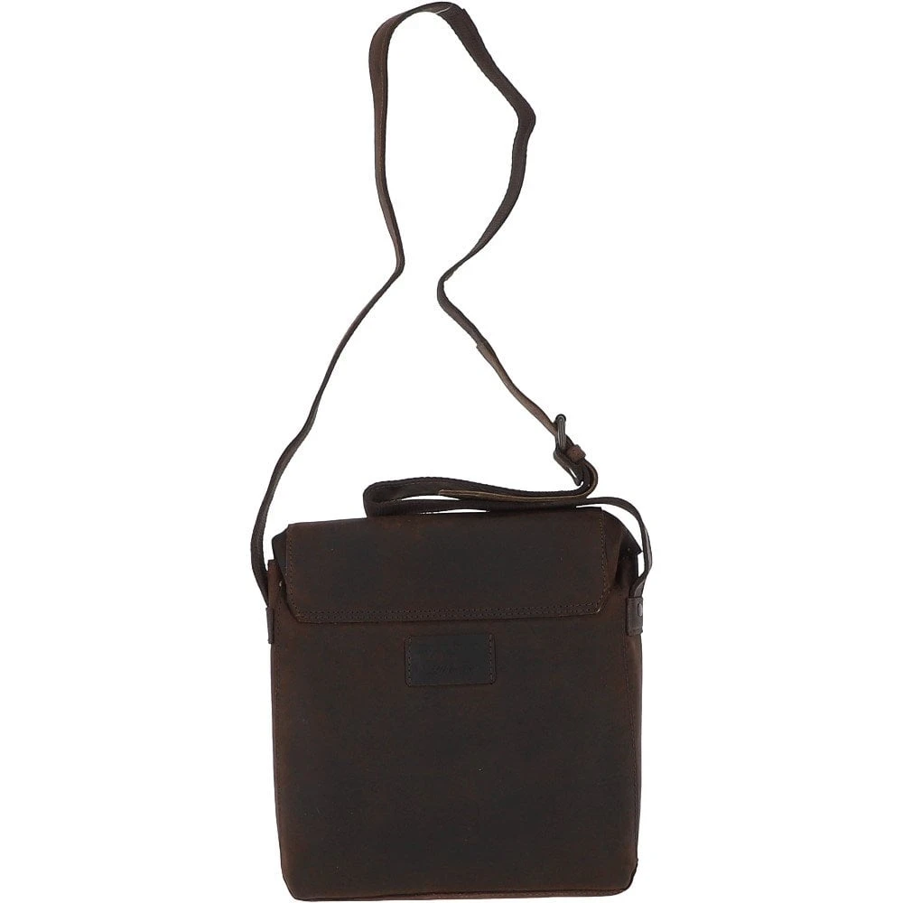 Tablet Friendly Medium Vintage Leather Messenger Bag Brown: Monti 5 Tablet Friendly Medium Vintage Leather Messenger Bag Brown: Monti - Image 3