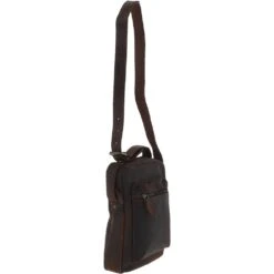 Tablet Friendly Small Vintage Leather Body Bag Brown: Patty -Luxe Style Central tablet friendly small vintage leather body bag brown patty p4224 18034 image
