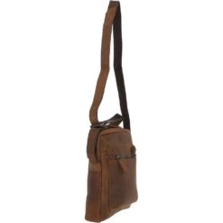 Tablet Friendly Small Vintage Leather Body Bag Tan: Patty -Luxe Style Central tablet friendly small vintage leather body bag tan patty p4225 18038 image
