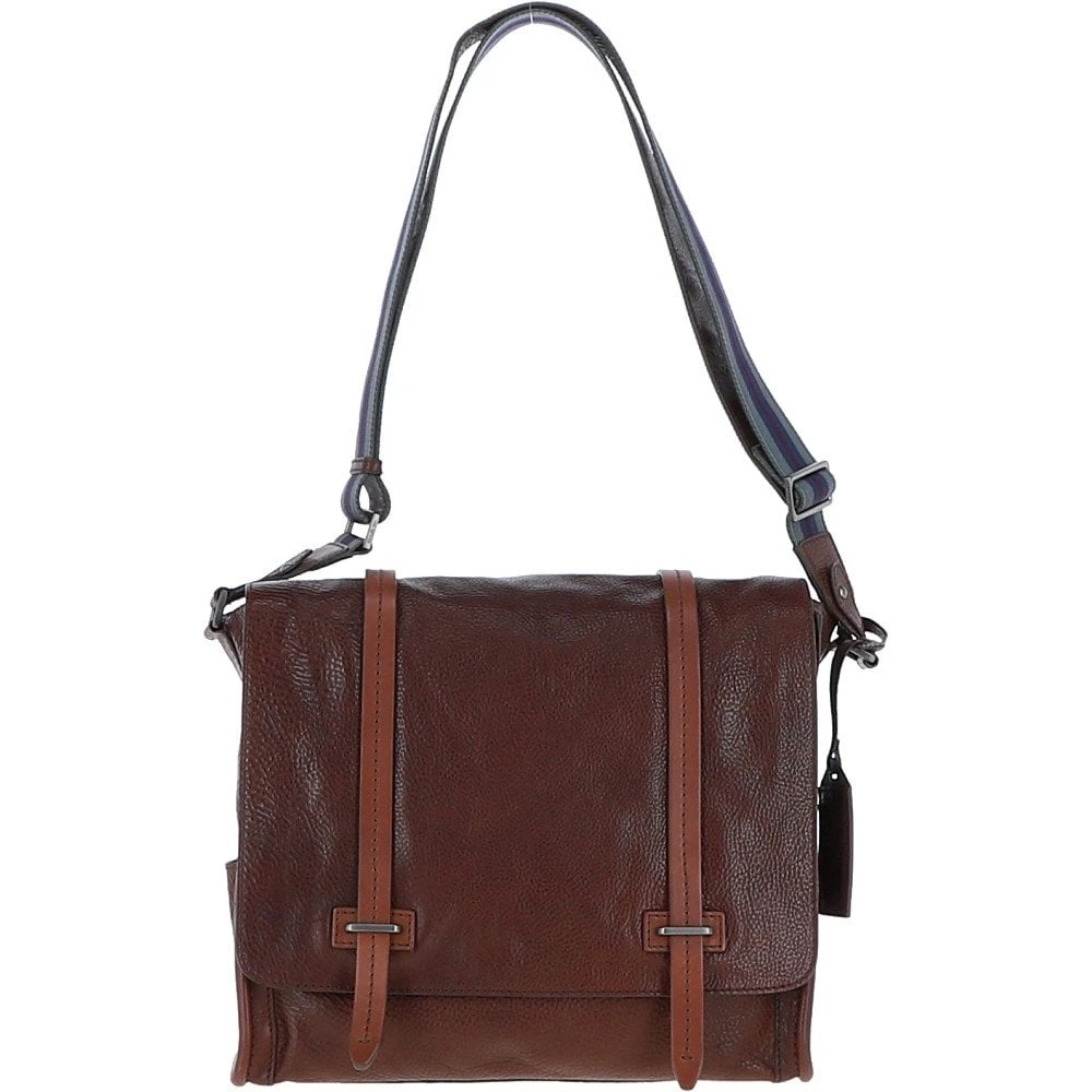 The Bridge Italian Leather Travel Messenger Bag Brown: 0550441P 3 The Bridge Italian Leather Travel Messenger Bag Brown: 0550441P