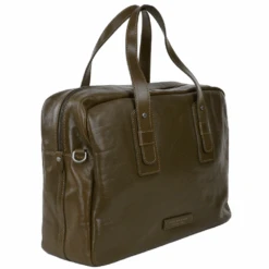 The Bridge Italian Travel Bag Moss Green/ruthenium - 61205 01 4B NH -Luxe Style Central the bridge italian travel bag moss green ruthenium 61205 01 4b nh p1794 7902 image
