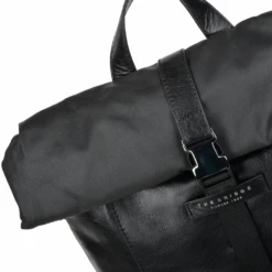 The Bridge Medium Roll Top Italian Travel Backpack Black - 061556 3Q 86 NH -Luxe Style Central the bridge medium roll top italian travel backpack black 061556 3q 86 nh p1990 8807 image