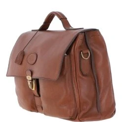 The Bridge Men's Italian Leather Briefcase Brown: 006405179 07 -Luxe Style Central the bridge mens italian leather briefcase brown 006405179 07 p6308 22890 image