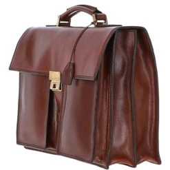 The Bridge Men's Italian Leather Briefcase Brown: 06447901 -Luxe Style Central the bridge mens italian leather briefcase brown 06447901 p6305 22855 image