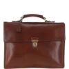 The Bridge Triple Gusset Italian Leather Briefcase Brown: 06468501 -Luxe Style Central the bridge triple gusset italian leather briefcase brown 06468501 p6306 22859 image