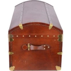 The Bridge Vintage Large Italian Vegetable Tanned Leather Trunk Brown: 0088424 01 -Luxe Style Central the bridge vintage large italian vegetable tanned leather trunk brown 0088424 01 p3434 15044 image