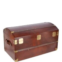 The Bridge Vintage Large Italian Vegetable Tanned Leather Trunk Brown: 0088424 01 -Luxe Style Central the bridge vintage large italian vegetable tanned leather trunk brown 0088424 01 p3434 15046 image