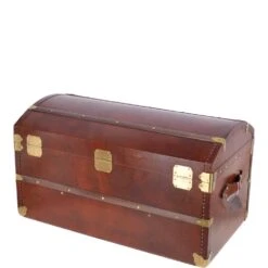 The Bridge Vintage Large Italian Vegetable Tanned Leather Trunk Brown: 0088424 01 -Luxe Style Central the bridge vintage large italian vegetable tanned leather trunk brown 0088424 01 p3434 15048 image