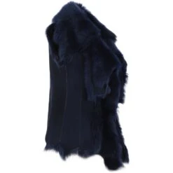 Toscana Double Collar Suede Leather Gilet Blue: Pegasus -Luxe Style Central toscana double collar suede leather gilet blue pegasus p5689 20240 image