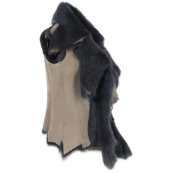 Toscana Double Collar Suede Leather Gilet Taupe: Pegasus -Luxe Style Central toscana double collar suede leather gilet taupe pegasus p5693 20244 image
