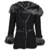Toscana Long Haired Shearling Jacket With Large Hood Black : Muna -Luxe Style Central toscana long haired shearling jacket with large hood black muna p852 3647 image